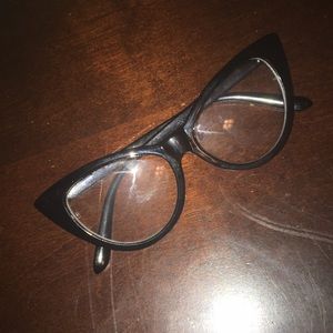 Black cat eye glasses